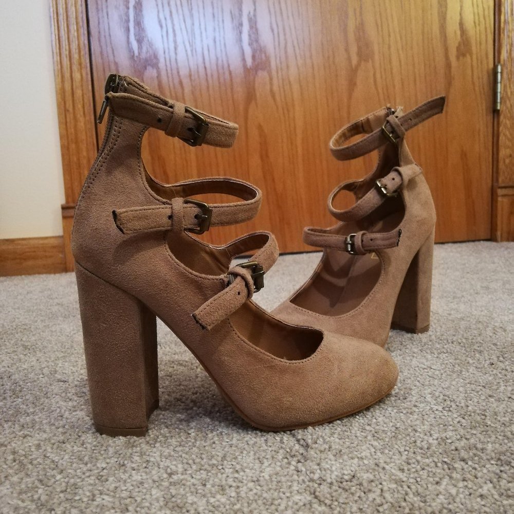 Yoki Nude Block Heels